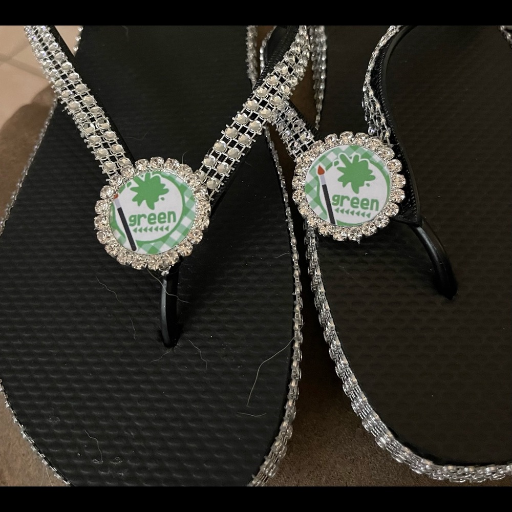 Green Flip Flops - image 1